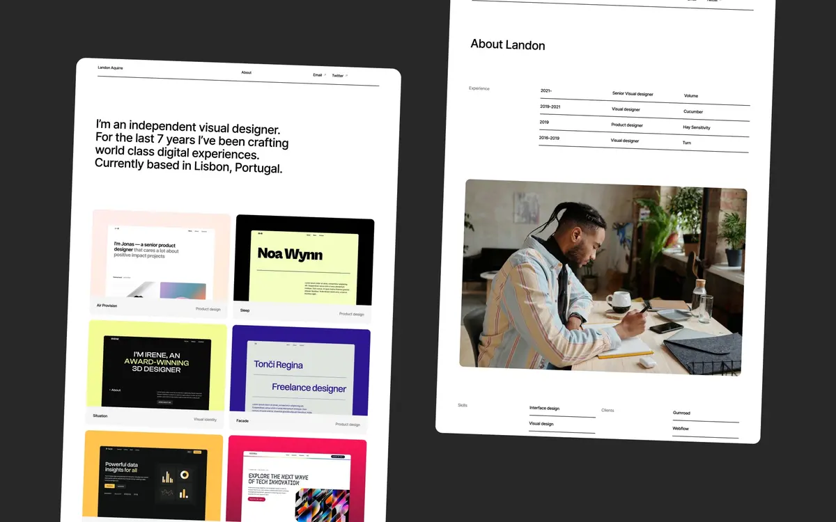 Landon Webflow template screenshot 3