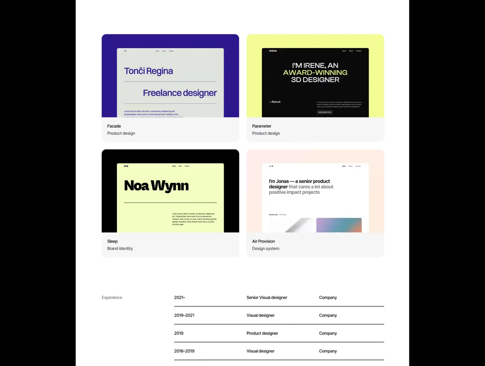 Minimal portfolio Framer template by Bryn Taylor