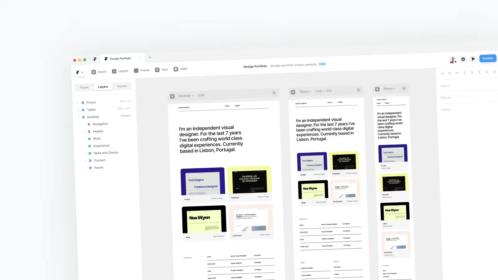 Thoughts on Framer Sites