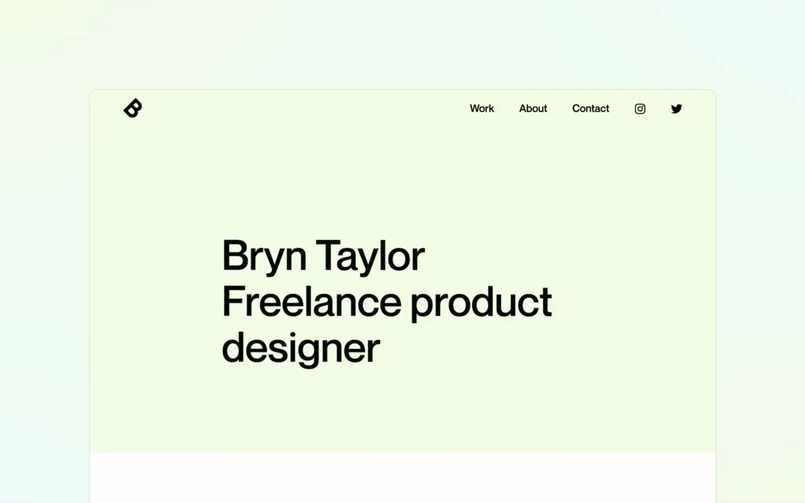 The design portfolio of Bryn Taylor
