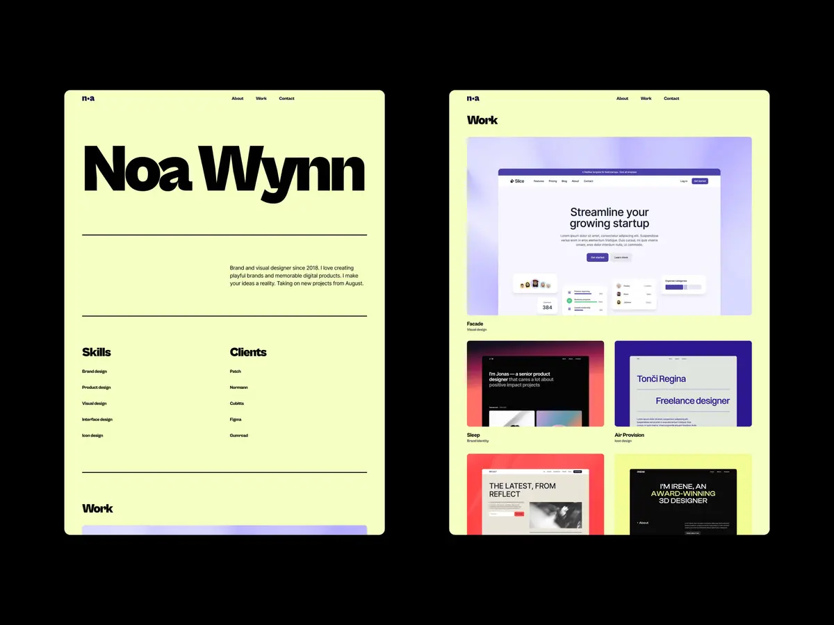 Wynn Framer template screenshot 3