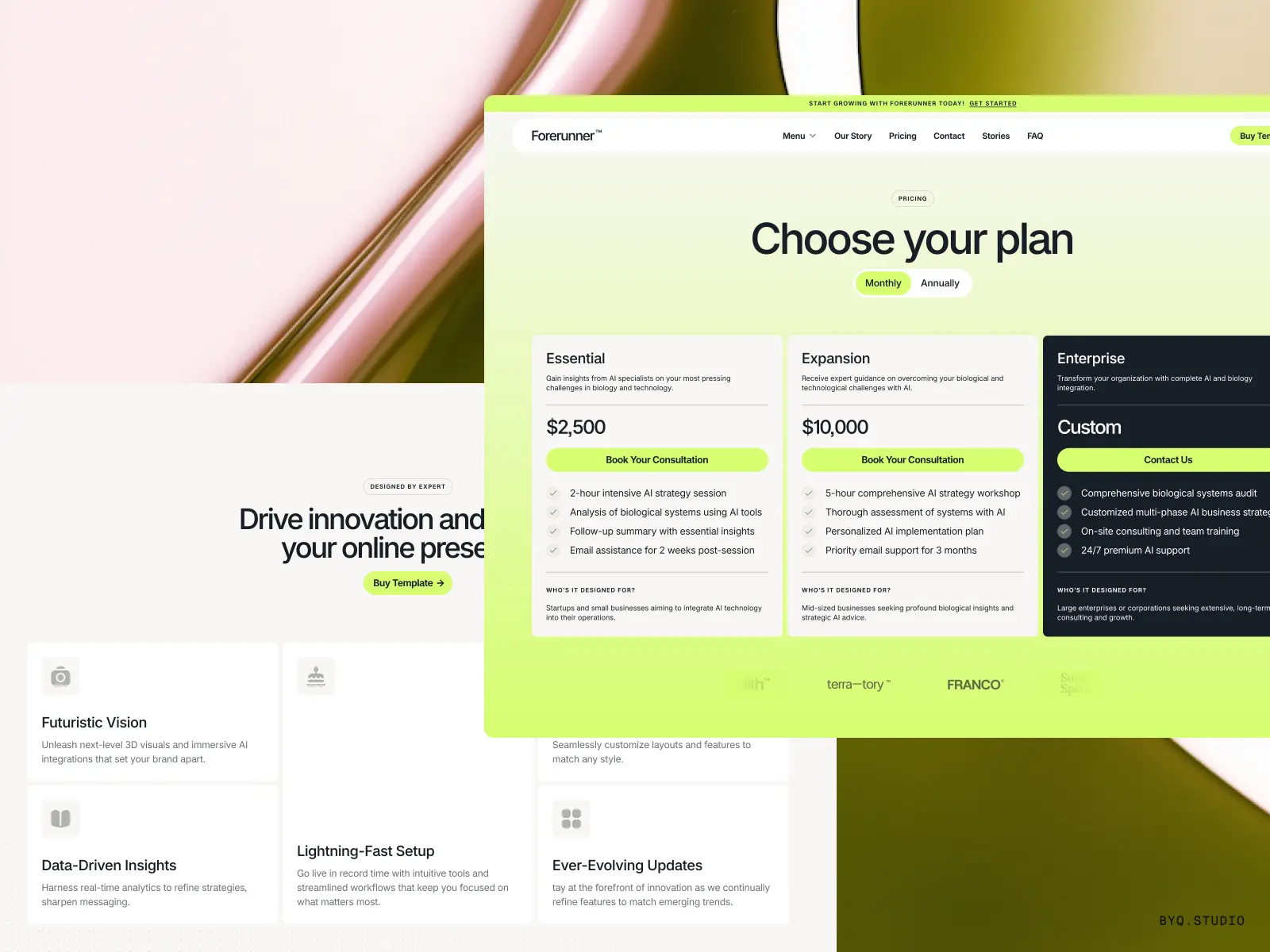 Forerunner Framer template