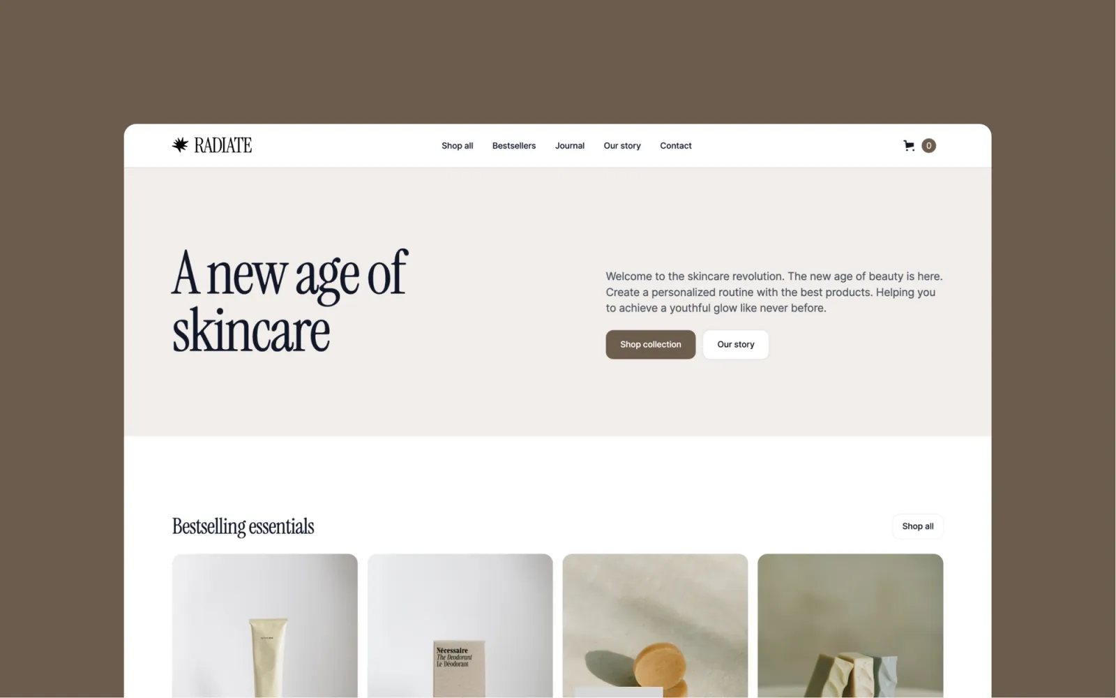 Radiate Webflow template by Bryn Taylor