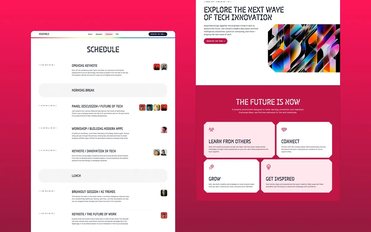 Assemble Webflow template screenshot 3
