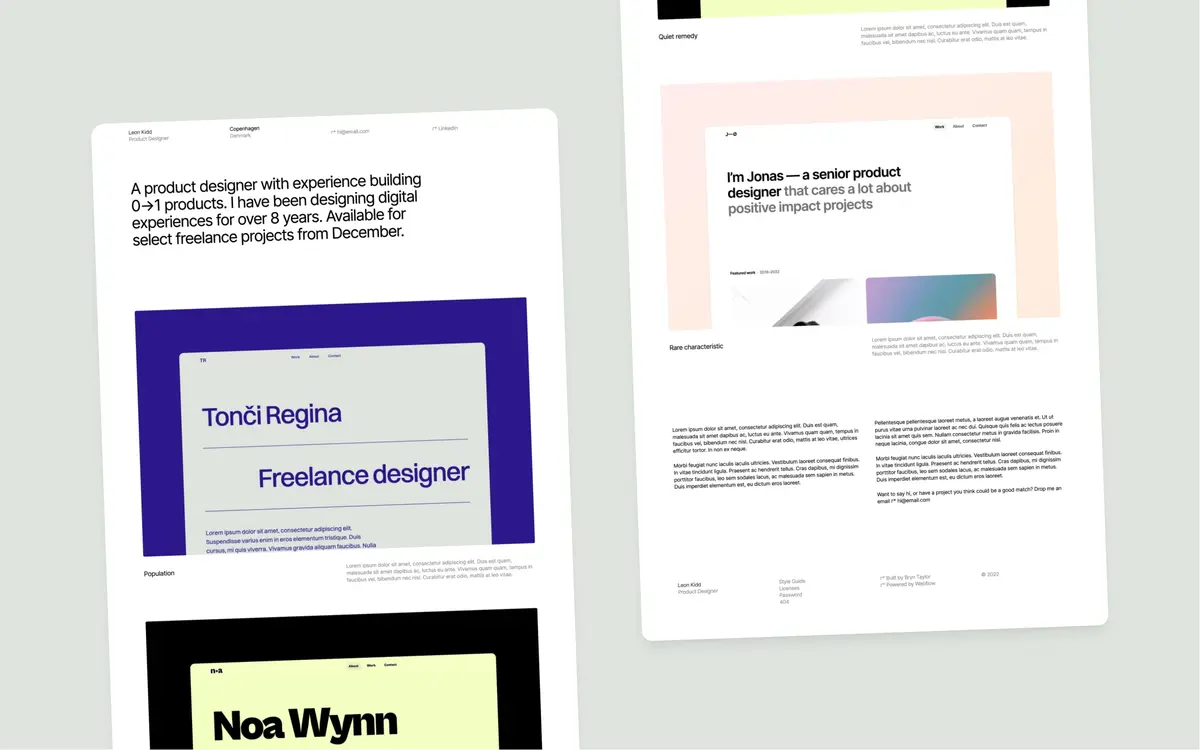 Simplefolio Webflow template screenshot 3