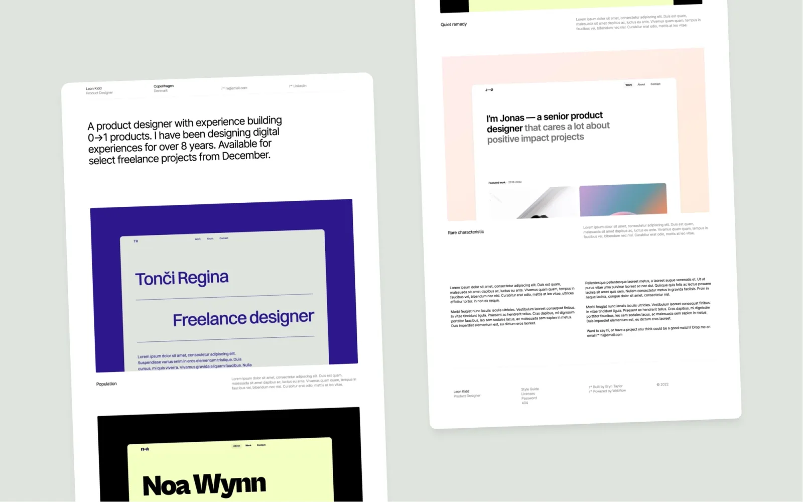 Simplefolio Webflow template by Bryn Taylor