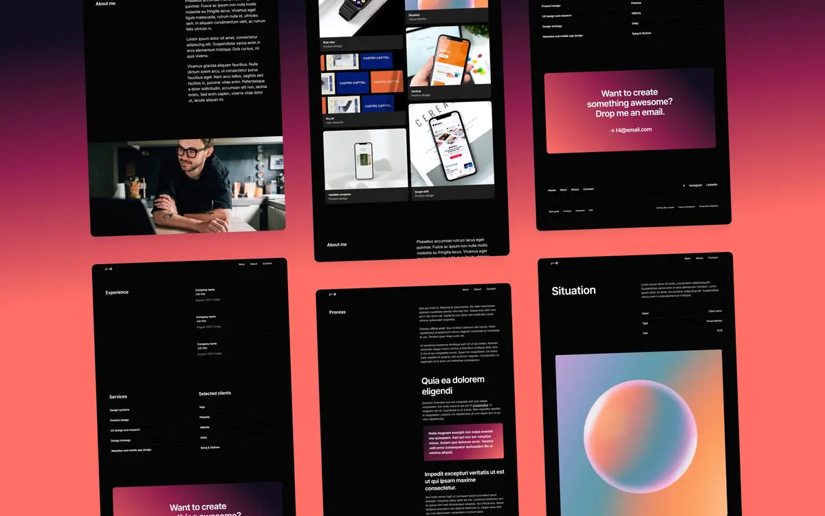 Jonas Dark Webflow template screenshot 5