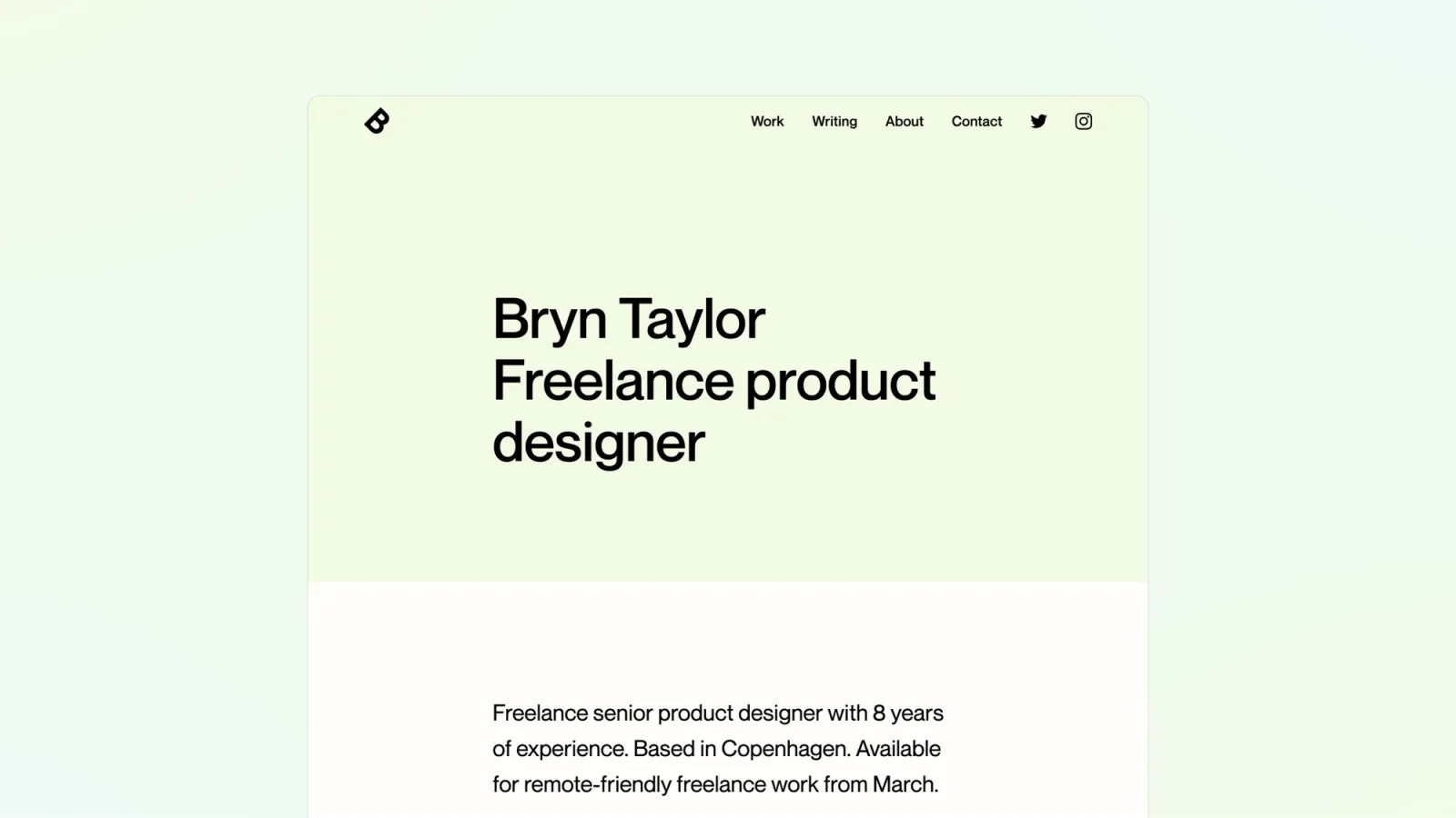 Bryn Taylor Webflow portfolio template