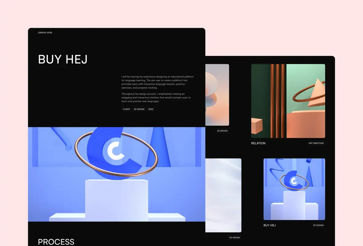 Darkfolio Framer template screenshot 5