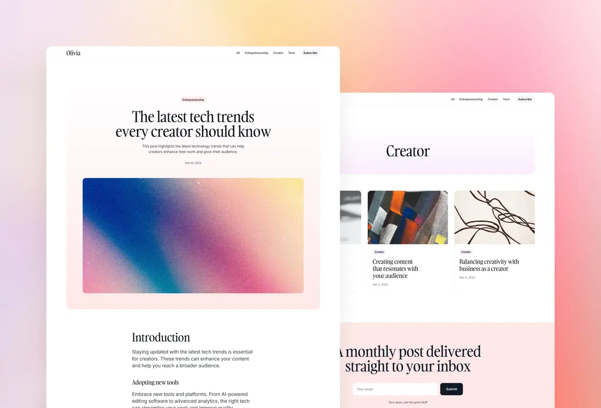 Compose Framer template screenshot 5
