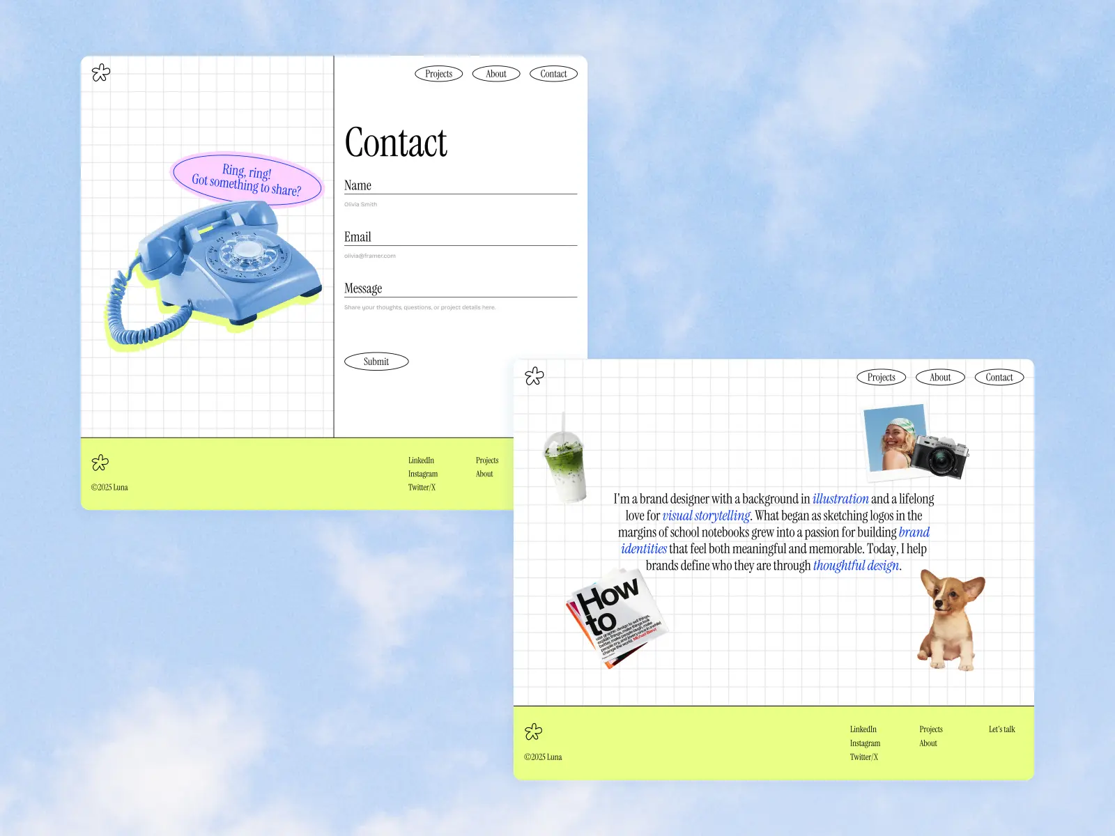 Luna Framer template