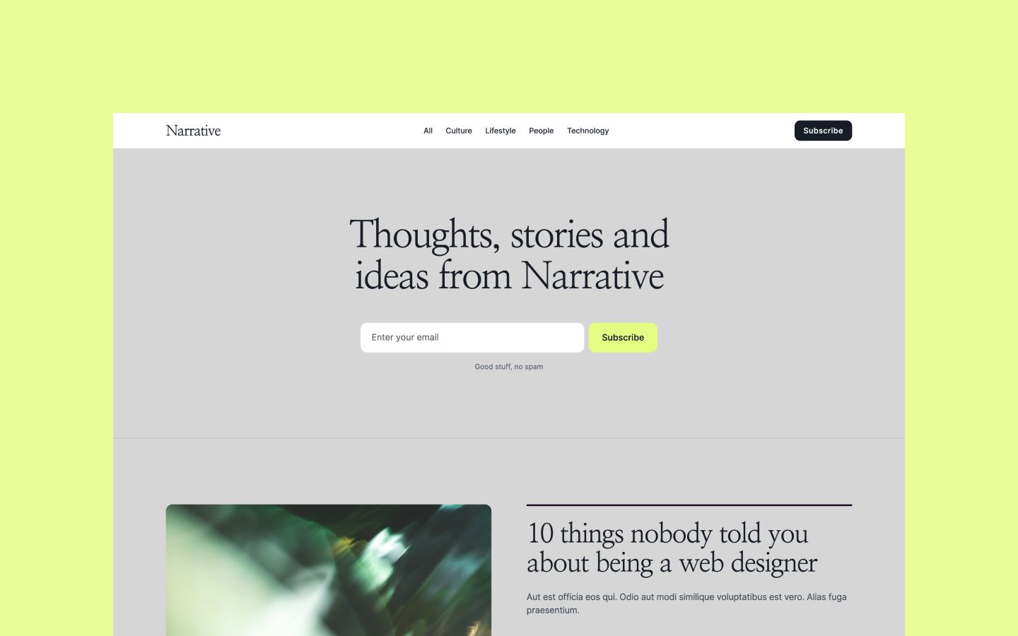 Narrative · Blog Webflow Template · Bryn Taylor