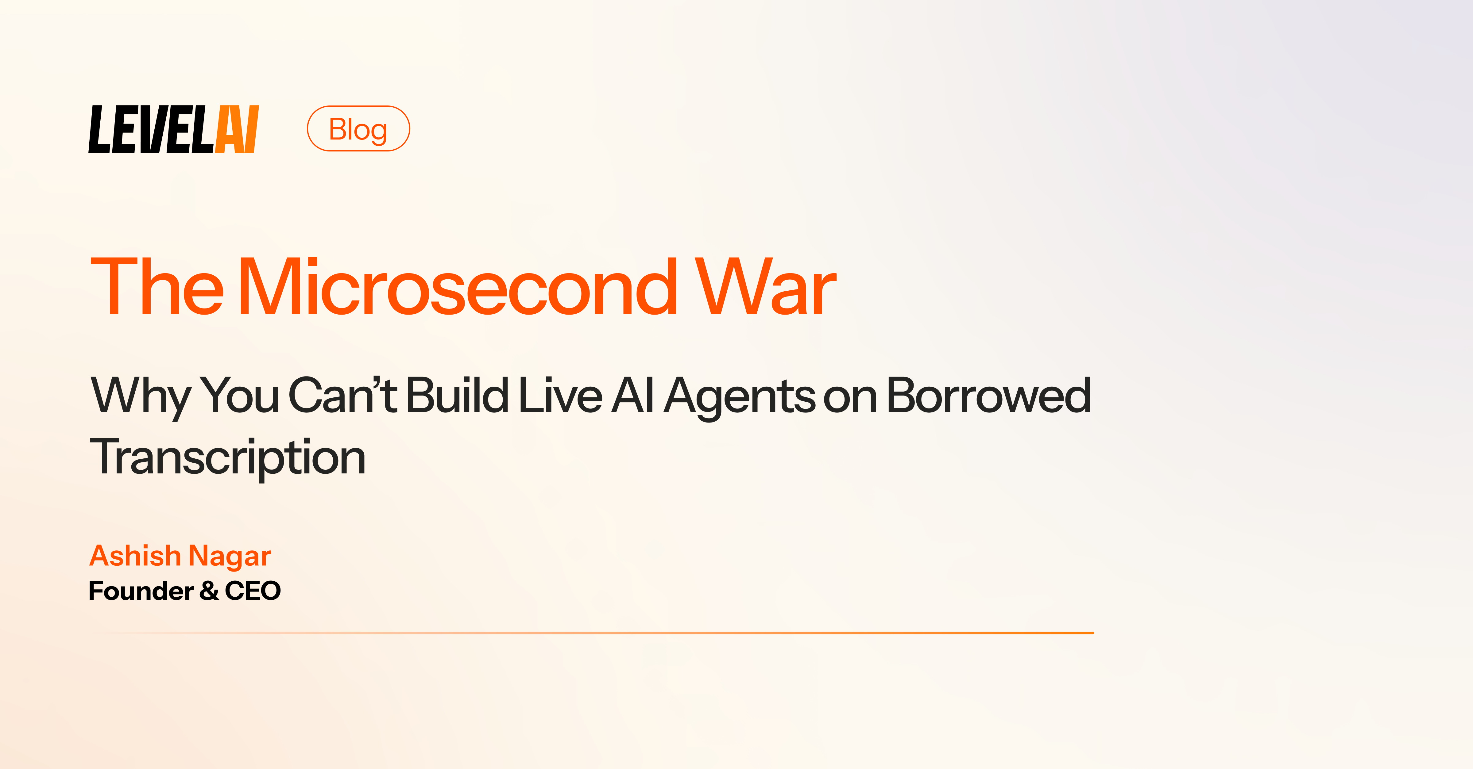 The Microsecond War: Why You Can’t Build Live AI Agents on Borrowed Transcription