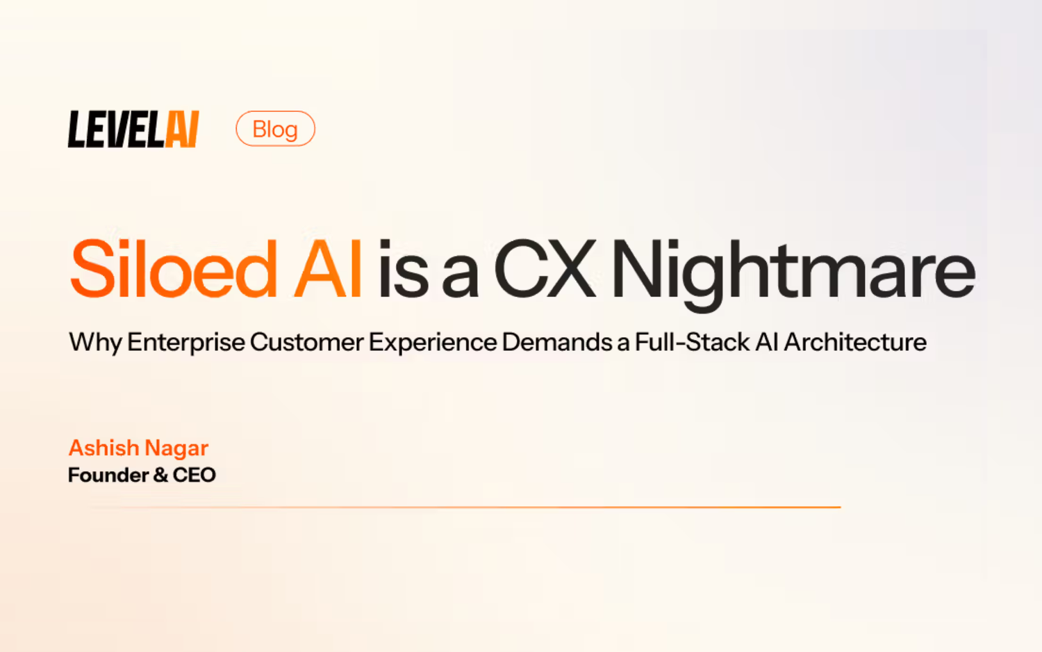 Siloed AI Is a CX Nightmare: Why Enterprise Customer Experience Demands a Full-Stack AI Architecture