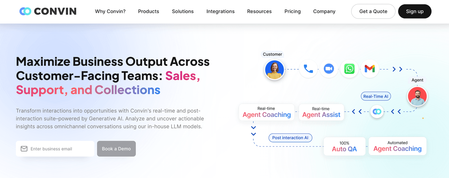Convin homepage