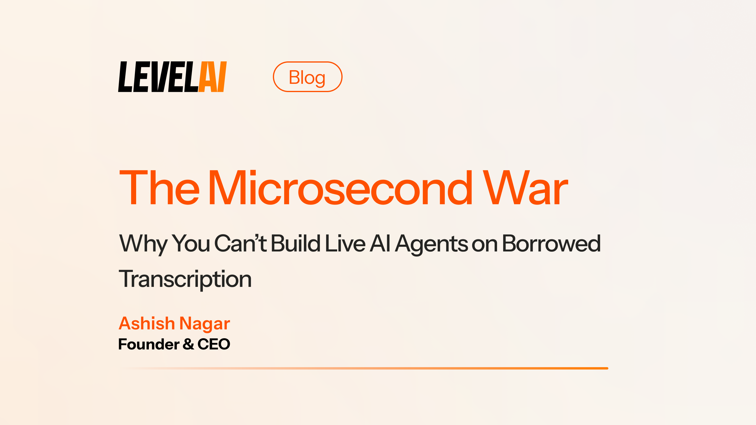 The Microsecond War: Why You Can’t Build Live AI Agents on Borrowed Transcription