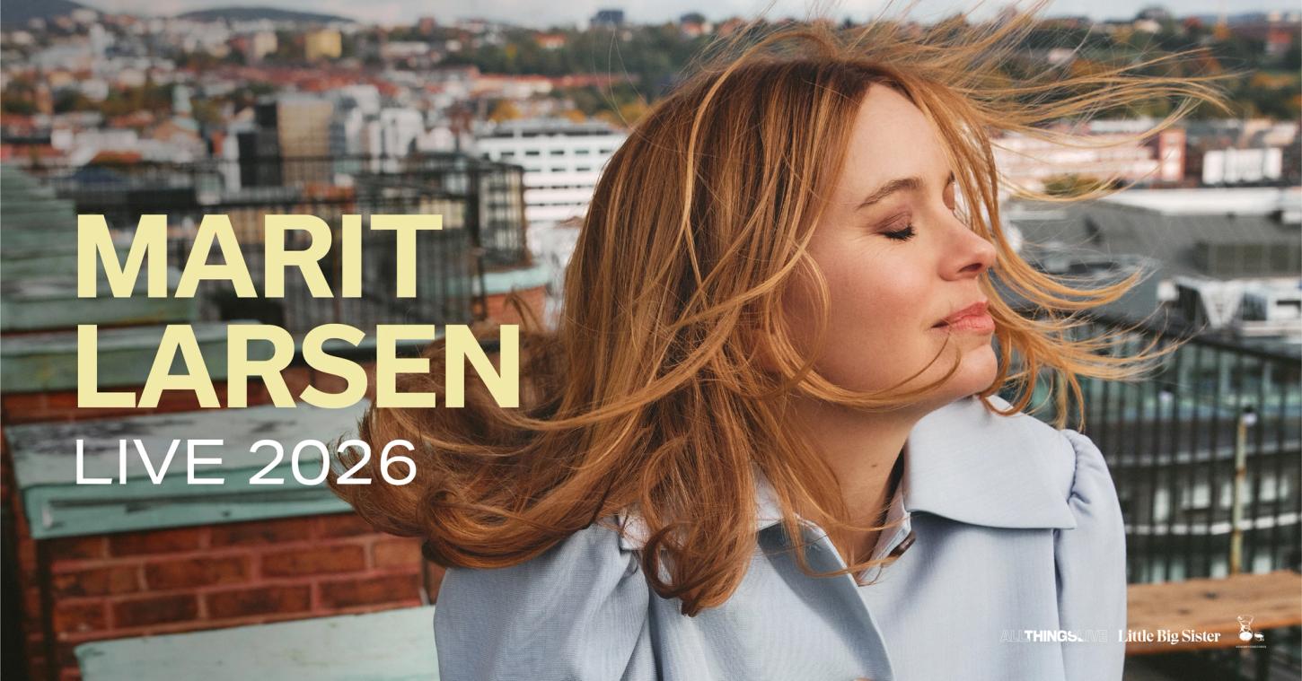 Bilde av Marit Larsen med teksta Marit Larsen Live 2026