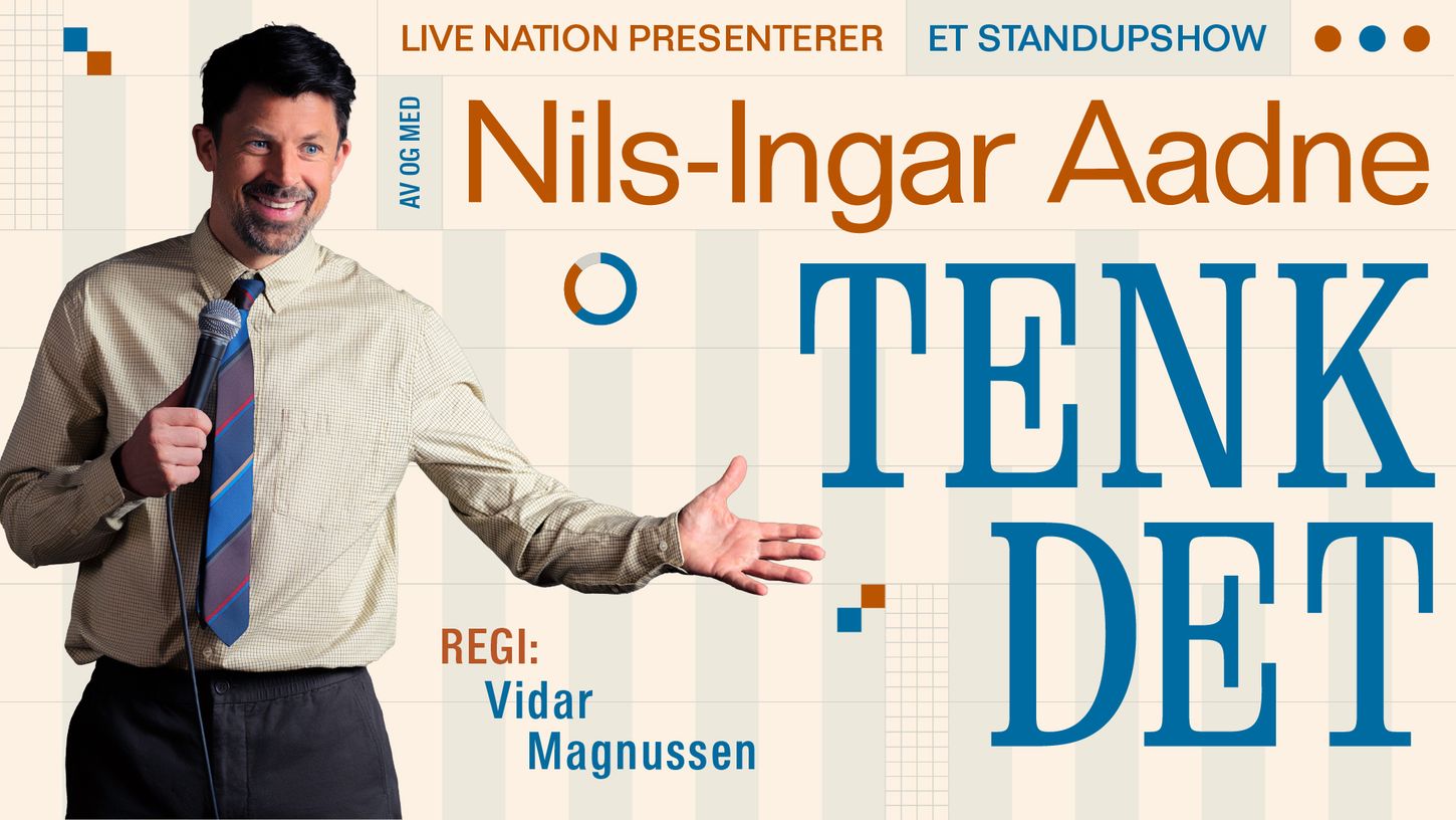 Plakat av Nils-Ingar Aadne med teksta Tenk det.