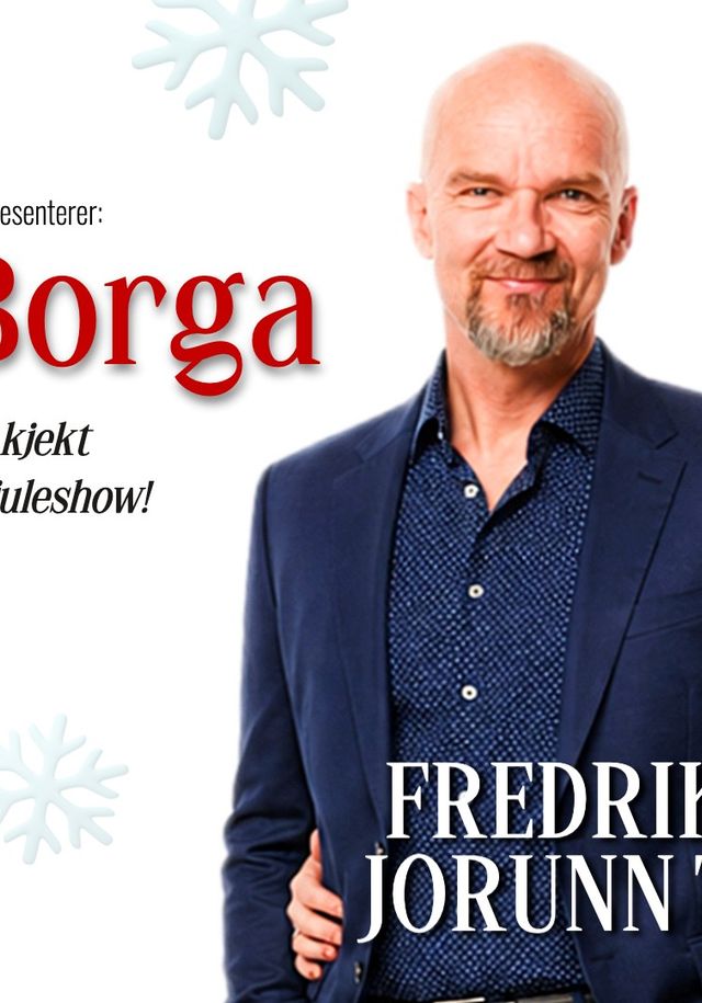 Jul på Borga-plakat med Fredrik Steen og Jorunn Torsheim
