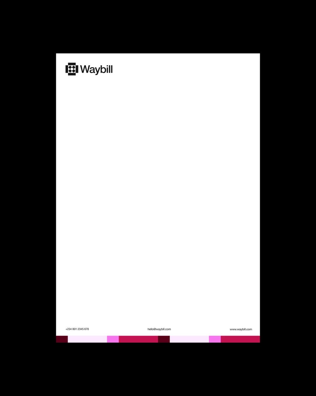 Waybill letterhead application