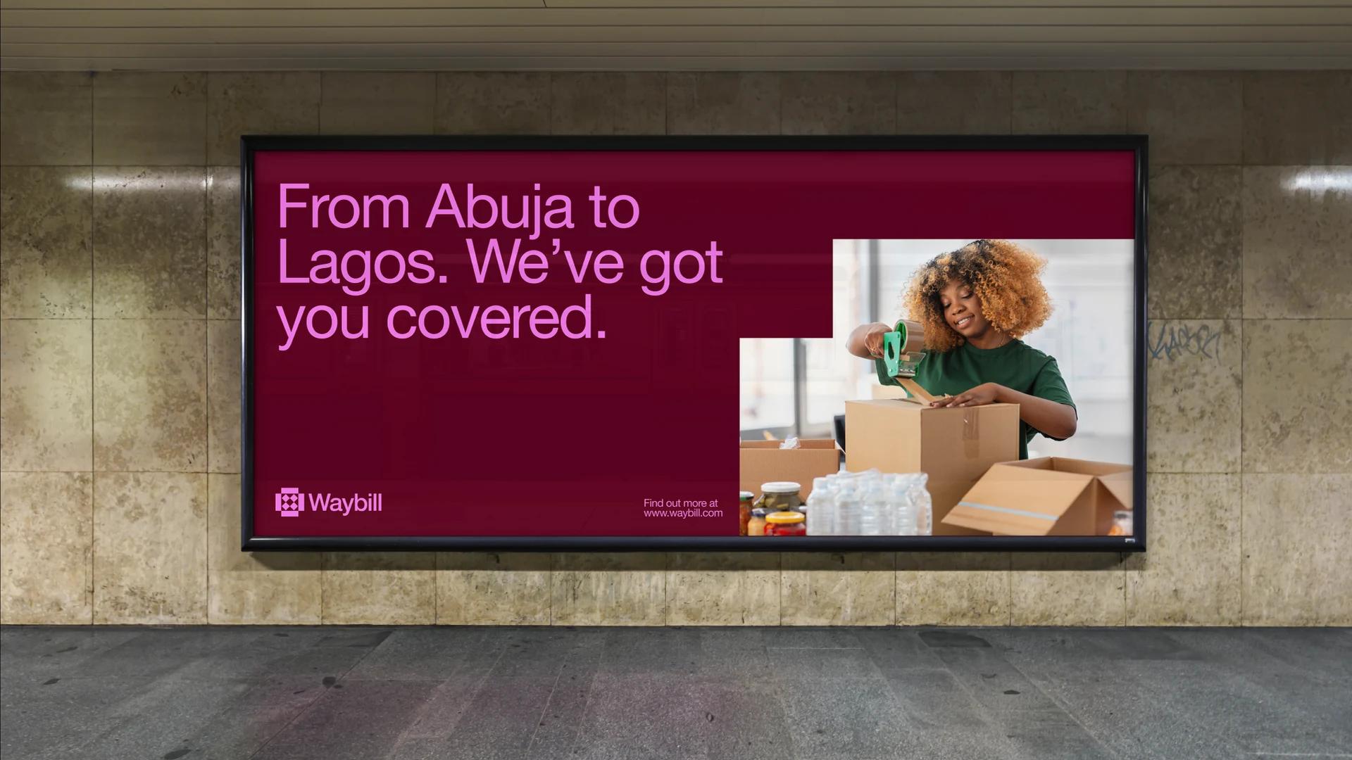Waybill outdoor advertising application