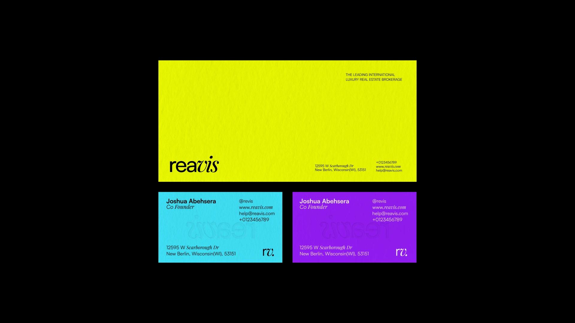 Reavis complementary business card layouts