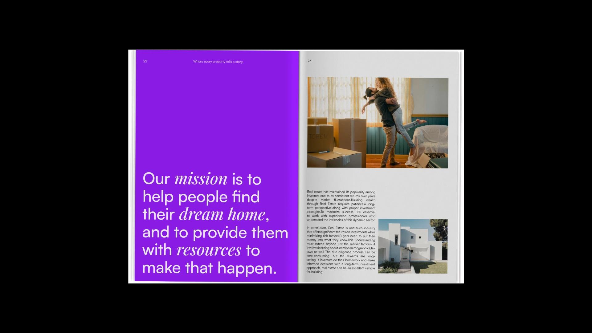 Reavis violet mission brochure spread