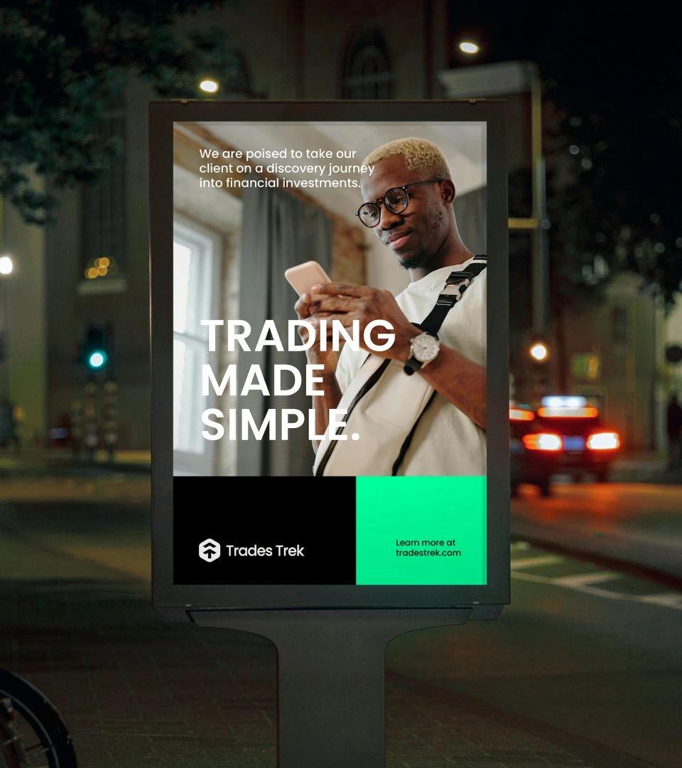 Trades Trek Trading made simple street poster