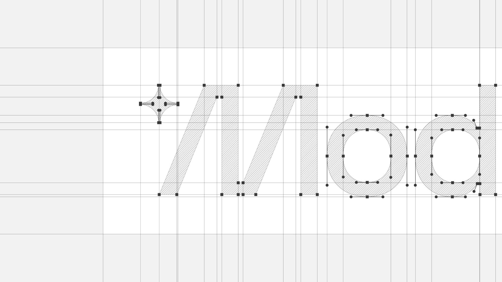 Modari logo construction grid