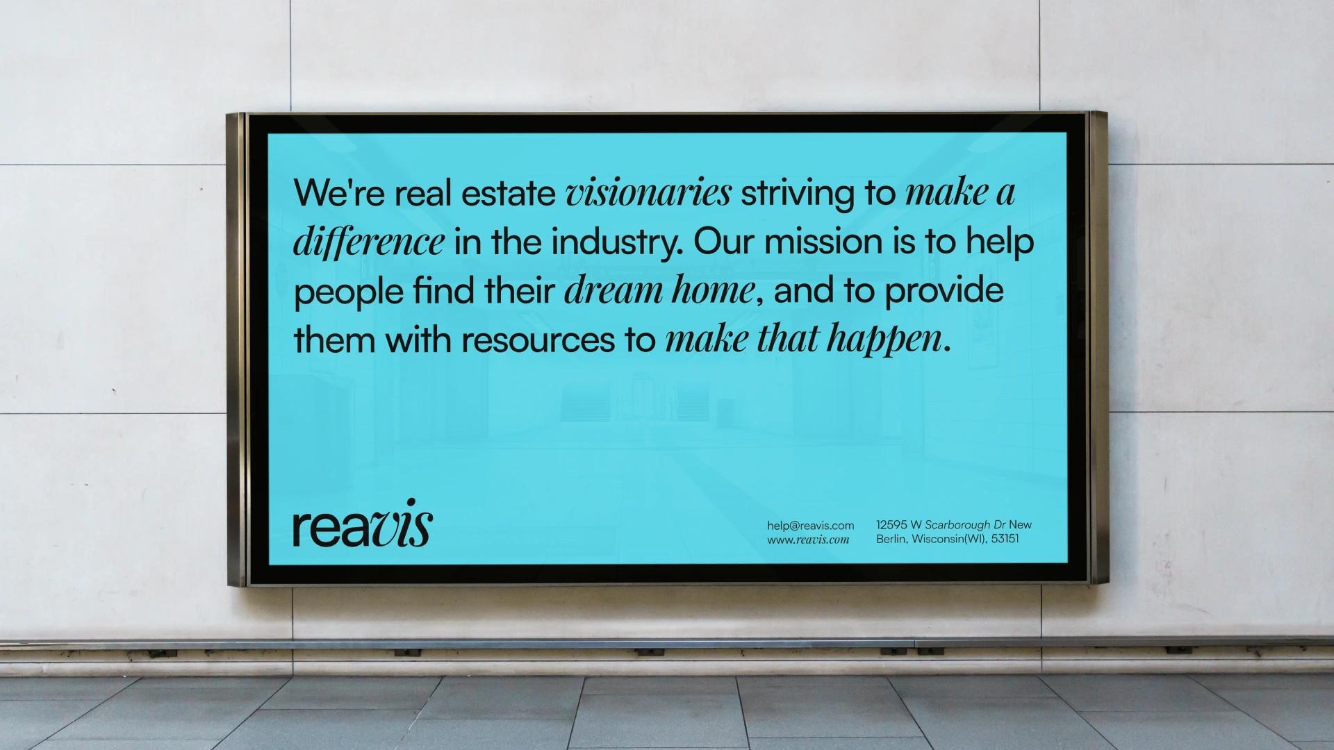Reavis sky blue outdoor billboard