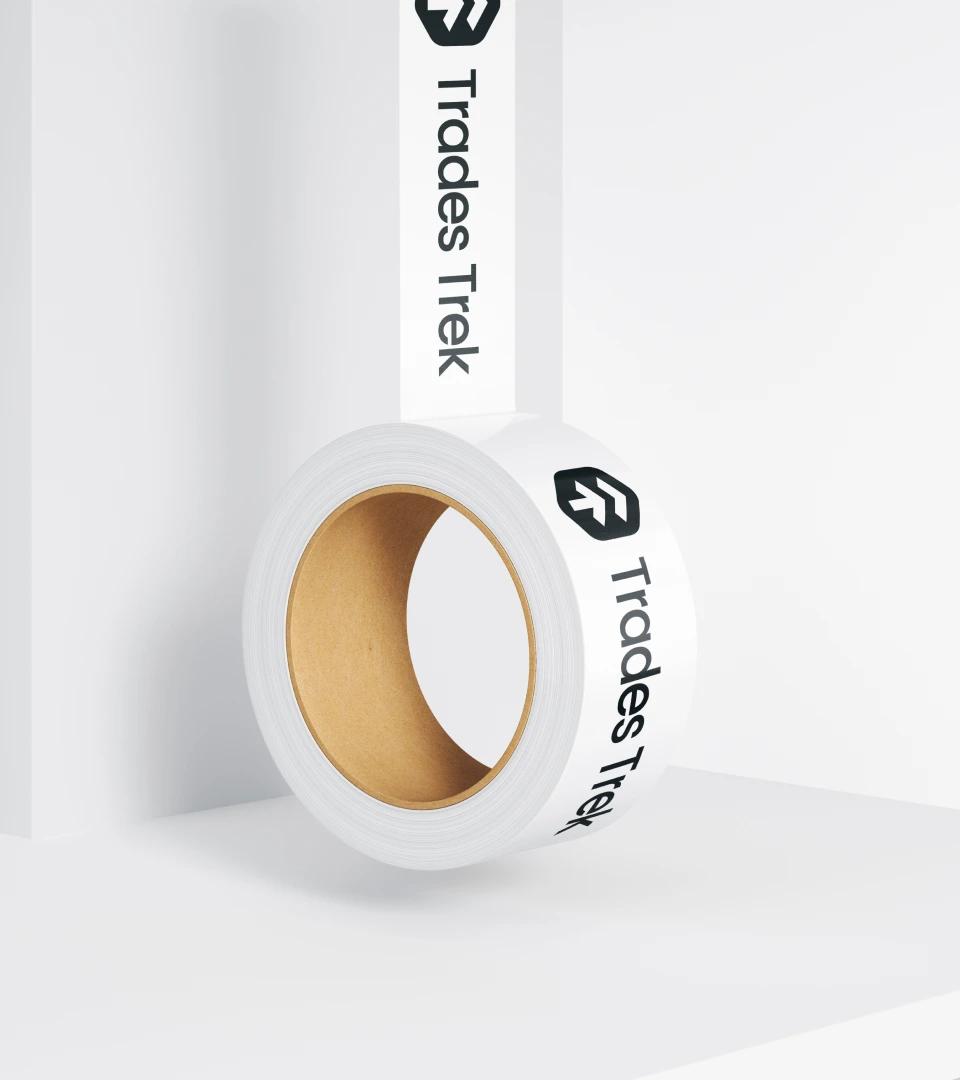 Trades Trek branded packaging tape