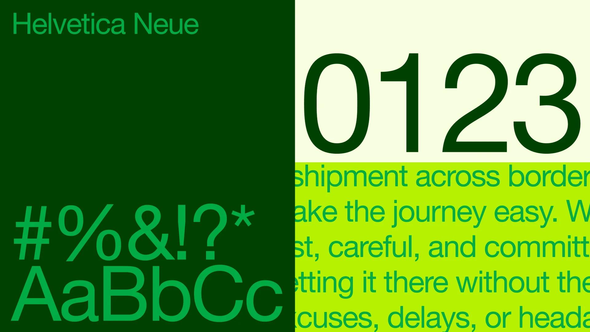 Waybill Helvetica Neue typography system