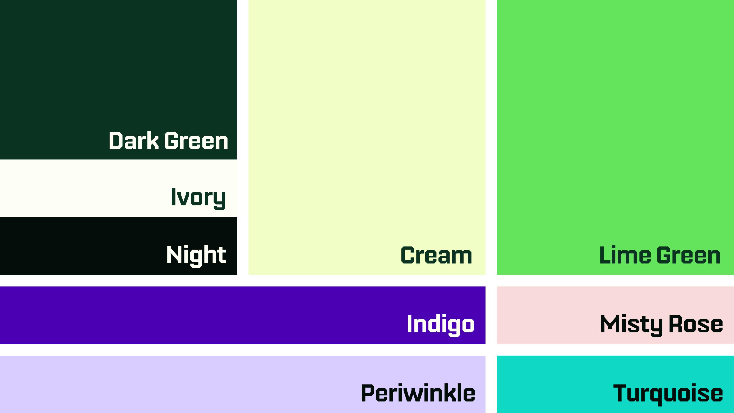 Brket primary and secondary colour palette.