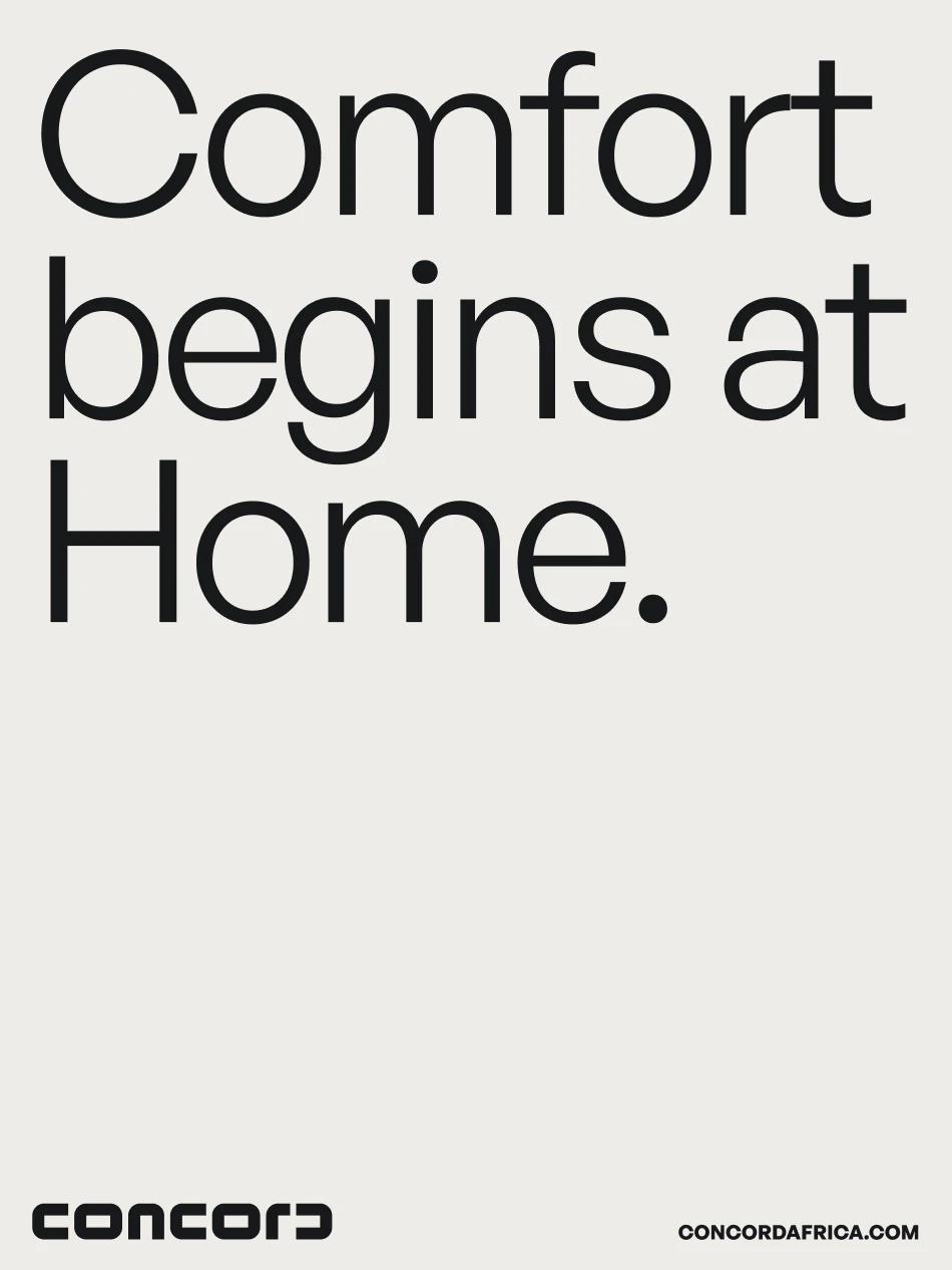 CONCORD Comfort begins at Home campaign
