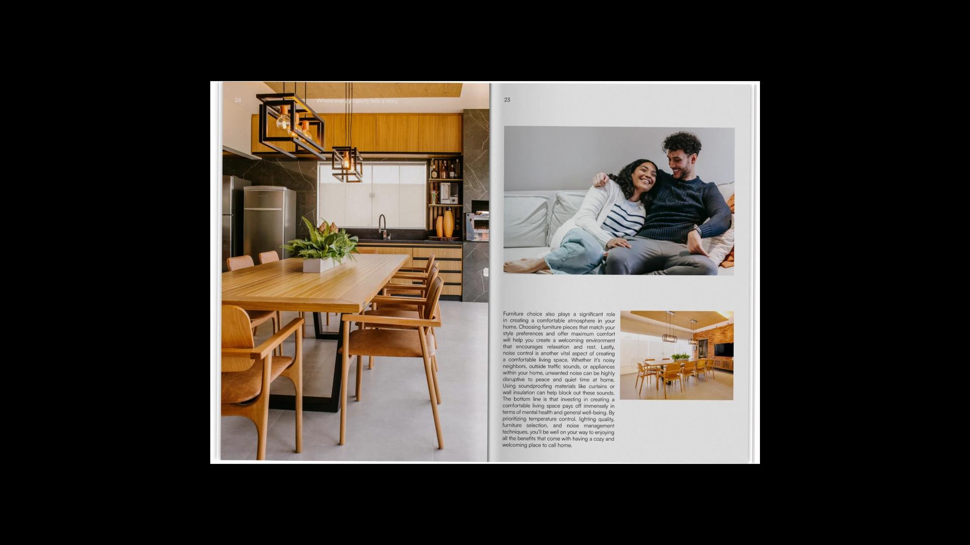 Reavis property photography brochure spread