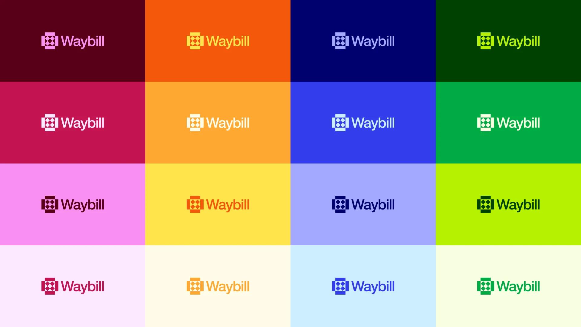 Waybill logo colour combinations