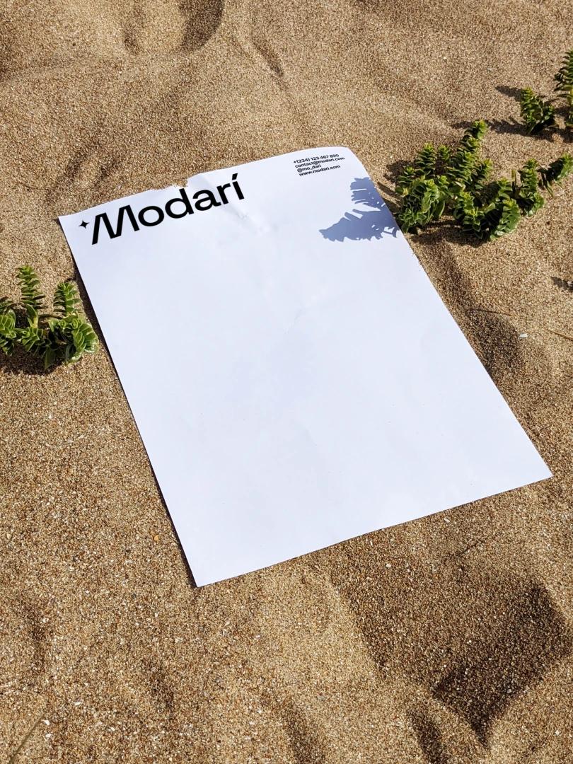 Modari branded envelope