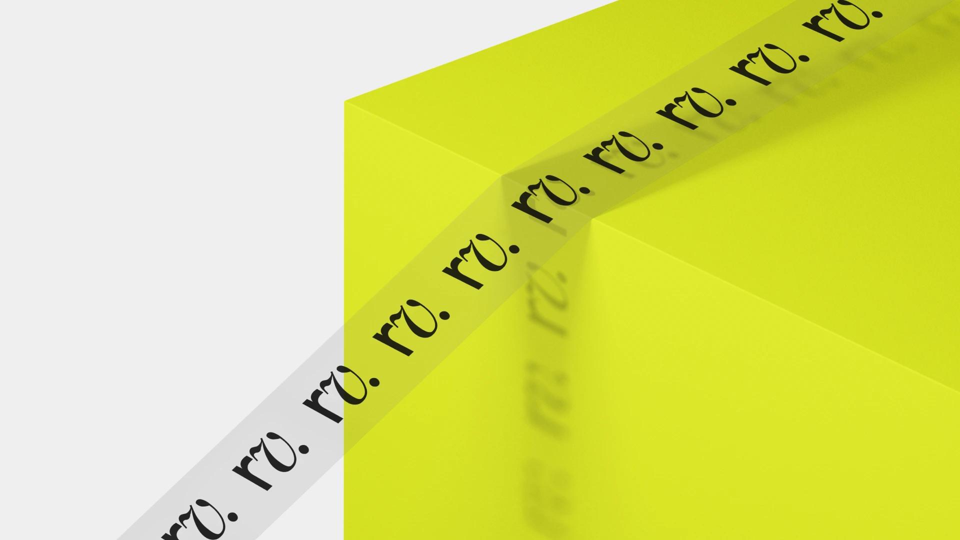 Reavis branded yellow presentation box and identity tape