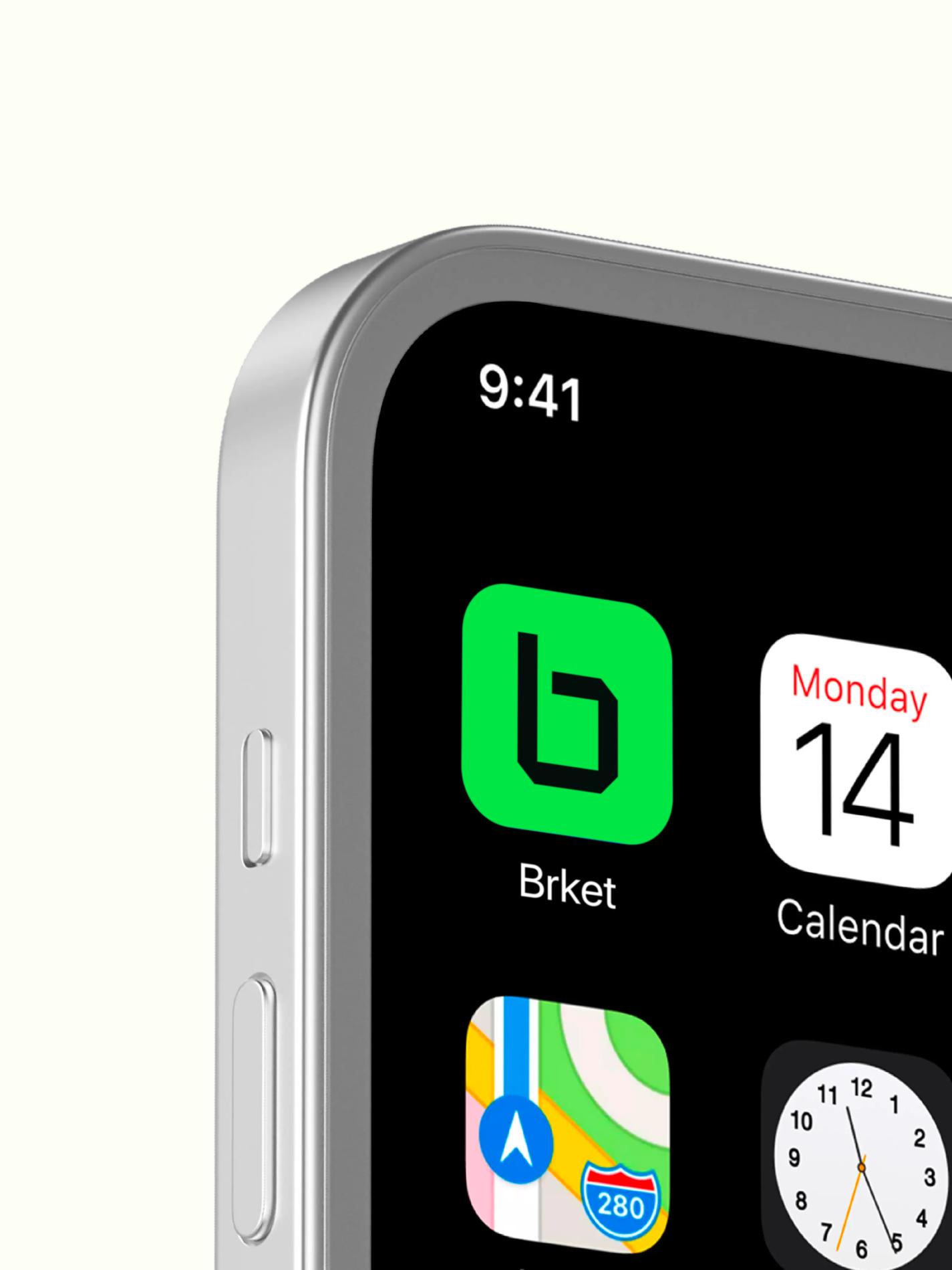 Brket app icon on a smartphone home screen.