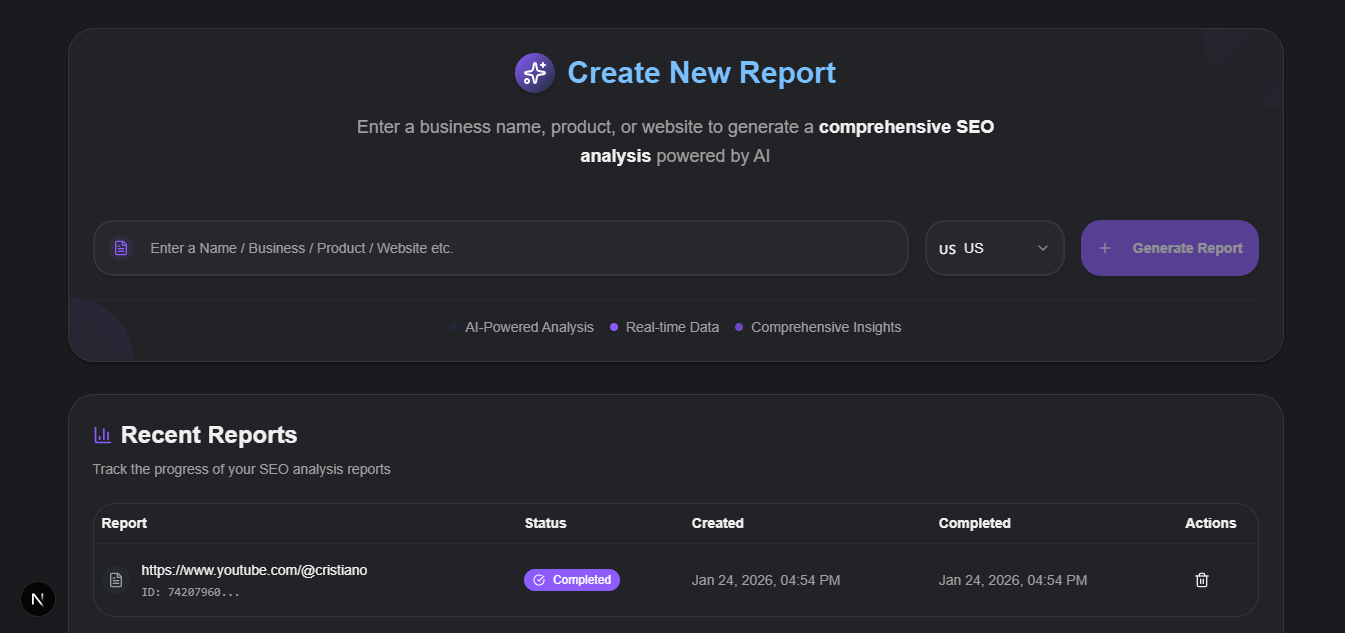 Create Report