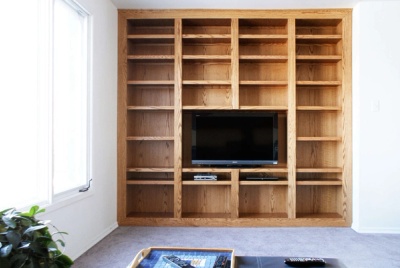 Claywork Design & Construction: Oak Bookcase