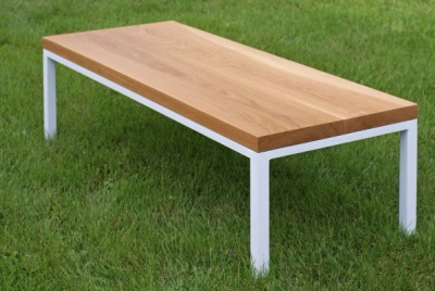 Claywork Design & Construction: White Oak + Steel Coffee Table