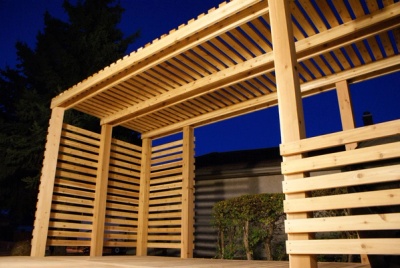 Claywork Design & Construction: Modern Pergola + Deck