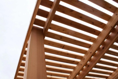 Claywork Design & Construction: Modern Pergola + Deck