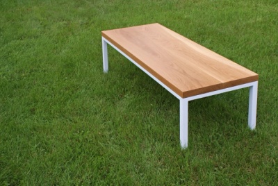 Claywork Design & Construction: White Oak + Steel Coffee Table