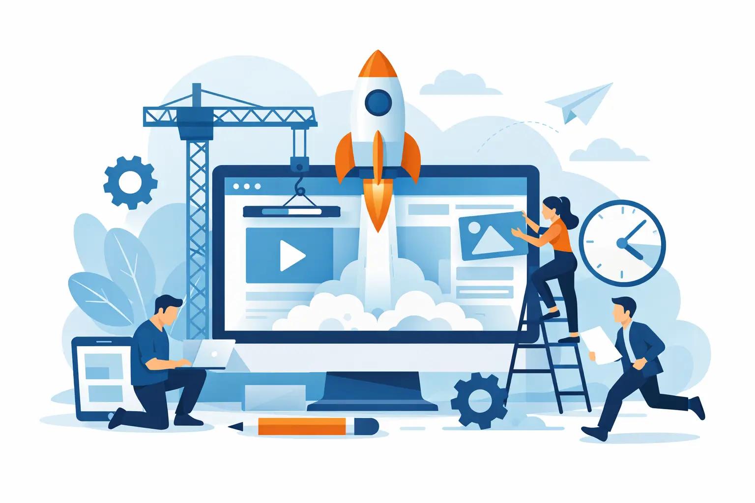Illustration für den Artikel "Firmenwebsite schneller online bringen"