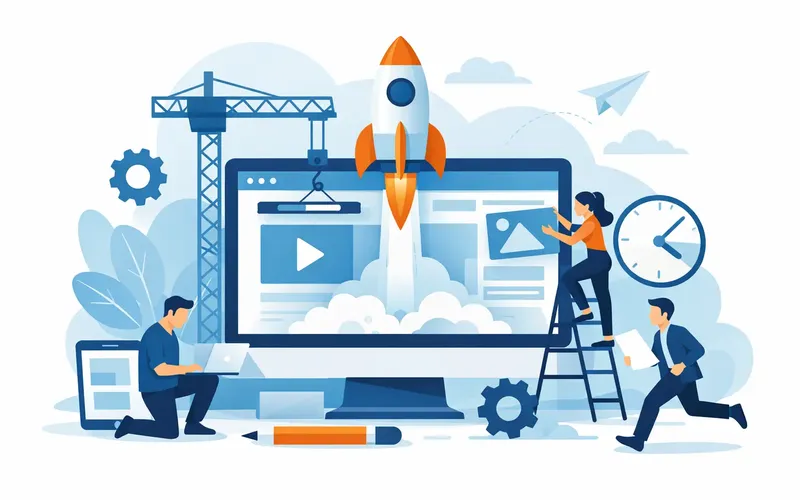 Illustration für den Artikel "Firmenwebsite schneller online bringen"