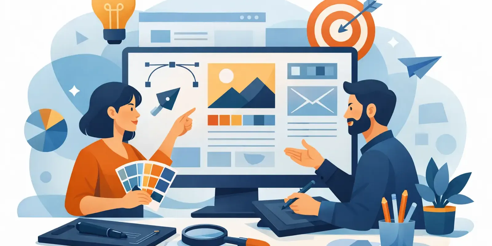 Illustration für den Artikel "Grafikdesign Agentur richtig auswählen"