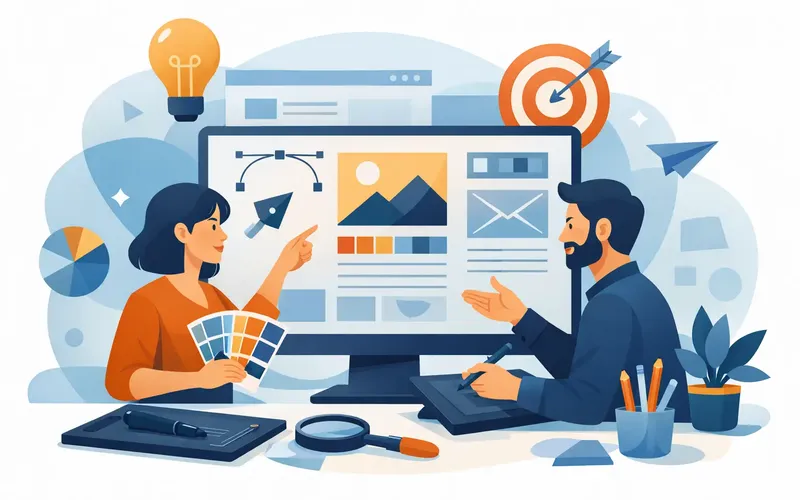 Illustration für den Artikel "Grafikdesign Agentur richtig auswählen"