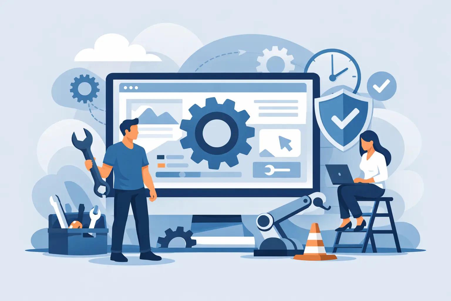 Illustration zum Artikel "Braucht meine Website einen Wartungsvertrag?"